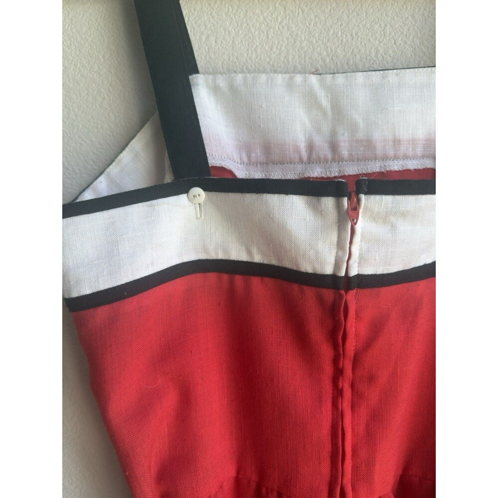 VTG Late 1960s 70’s Mod Colorblock Sundress Retro Hostess Midi Resort Dress - Picture 8 of 16